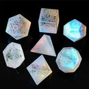 Northern Lights Handcrafted Glass Dice Set & Dice Case - Bea DnD Games