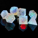 Northern Lights Handcrafted Glass Dice Set & Dice Case - Bea DnD Games