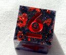 Obsidian and Ruby - New Zealand Made Handcrafted Dice Set by Tui Dice - Bea DnD Games