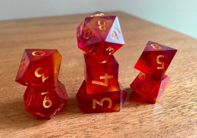 Pachuca - New Zealand Made Handcrafted Dice Set by Tui Dice - Bea DnD Games