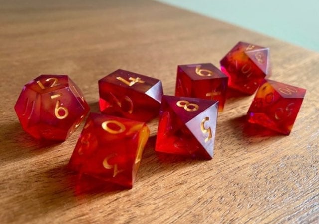 Pachuca - New Zealand Made Handcrafted Dice Set by Tui Dice - Bea DnD Games