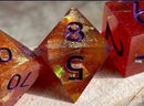 Pachuca Sunset - New Zealand Made Handcrafted Dice Set by Tui Dice - Bea DnD Games