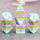 Pastel Rainbow Dice Set & Dice Bag - Support RAINBOW YOUTH with your purchase - Bea DnD Games