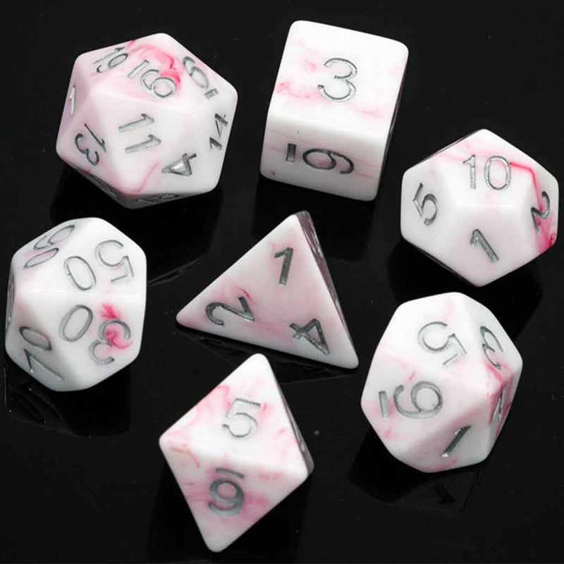 Path of Heroes - 7 Piece Polyhedral Dice Set + Dice Bag - Bea DnD Games