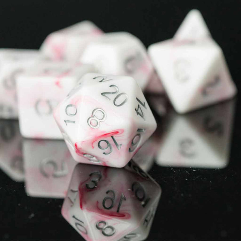 Path of Heroes - 7 Piece Polyhedral Dice Set + Dice Bag - Bea DnD Games