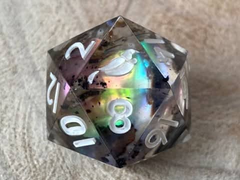 Paua - New Zealand Made Handcrafted Dice Set by Tui Dice - Bea DnD Games