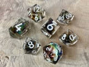 Paua - New Zealand Made Handcrafted Dice Set by Tui Dice - Bea DnD Games