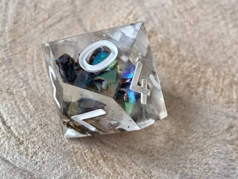Paua - New Zealand Made Handcrafted Dice Set by Tui Dice - Bea DnD Games