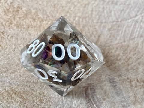 Paua - New Zealand Made Handcrafted Dice Set by Tui Dice - Bea DnD Games
