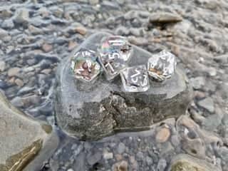 Paua - New Zealand Made Handcrafted Dice Set by Tui Dice - Bea DnD Games