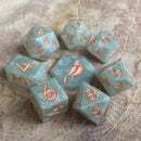 Peachy Keen - New Zealand Made Handcrafted Dice Set by Tui Dice - Bea DnD Games
