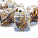 Pirate Dice - 7 Piece Polyhedral Dice Set + Dice Bag - Bea DnD Games