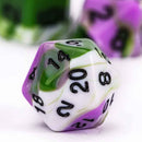Pistachio Mousse - 7 Piece Polyhedral Dice Set + Dice Bag - Bea DnD Games