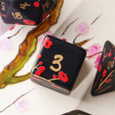 Plum Blossom Handcrafted Dice Set - Bea DnD Games