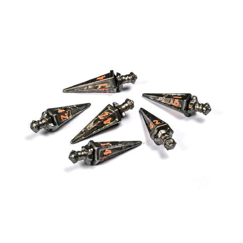 PolyHero Warrior 6d6 Swords Steel Grey - Bea DnD Games