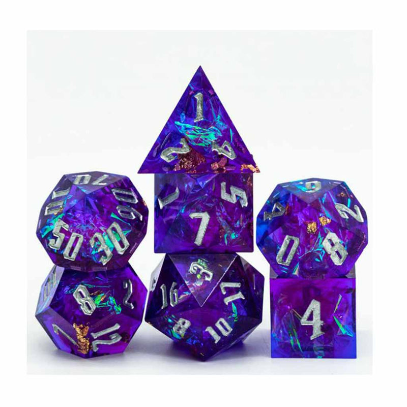 Primeval Power Handcrafted Sharp Edge Dice Set & Dice Case - Bea DnD Games