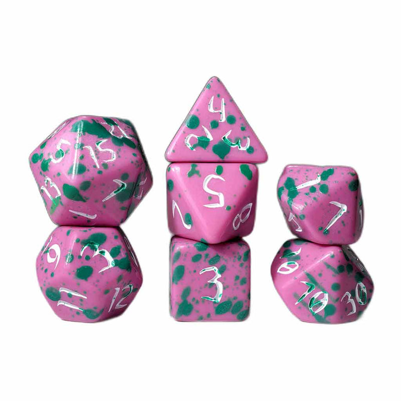 Primeval: The Electric Angel - 7 Piece Polyhedral Dice Set + Dice Bag (Kraken Dice) - Bea DnD Games