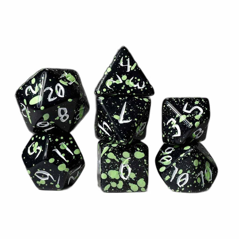 Primeval: The Mountain Wizard - 7 Piece Polyhedral Dice Set + Dice Bag (Kraken Dice) - Bea DnD Games