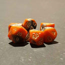 Pumpkin Spice - 7 Piece Polyhedral Dice Set + Dice Bag - Bea DnD Games