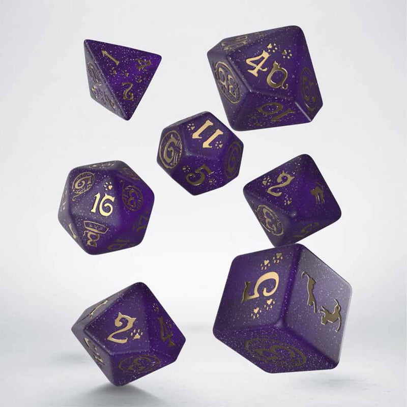 Purrito the Cat 7pc Polyhedral Dice Set by Q Workshop - Bea DnD Games