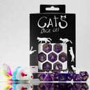 Purrito the Cat 7pc Polyhedral Dice Set by Q Workshop - Bea DnD Games