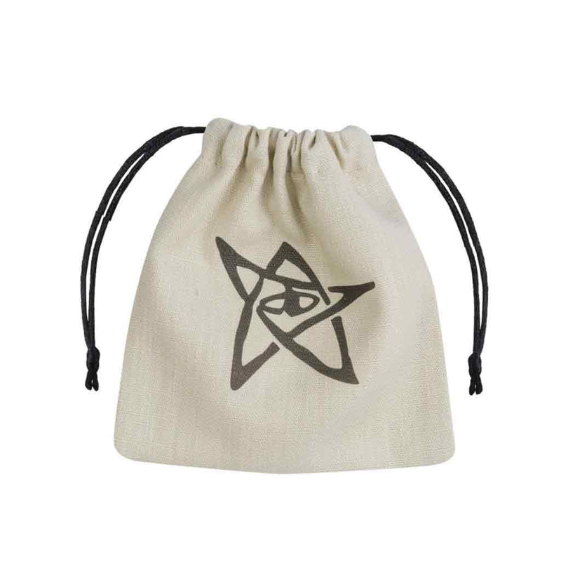 Q Workshop Call of Cthulhu Dice Bag (Beige & Black) - Bea DnD Games