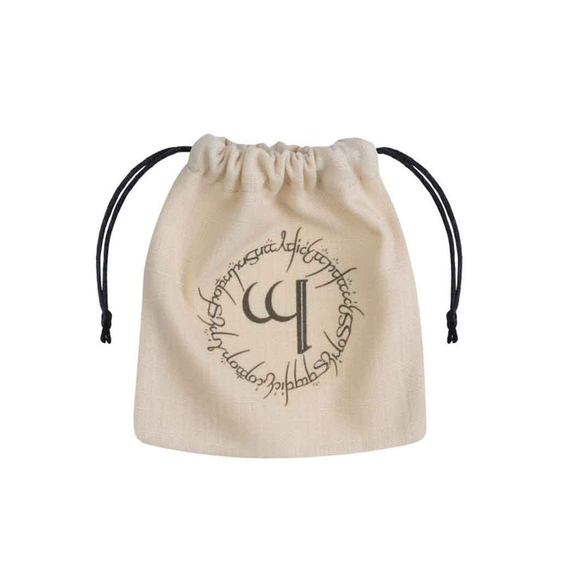 Q Workshop Elven Dice Bag (Beige and Black) - Bea DnD Games