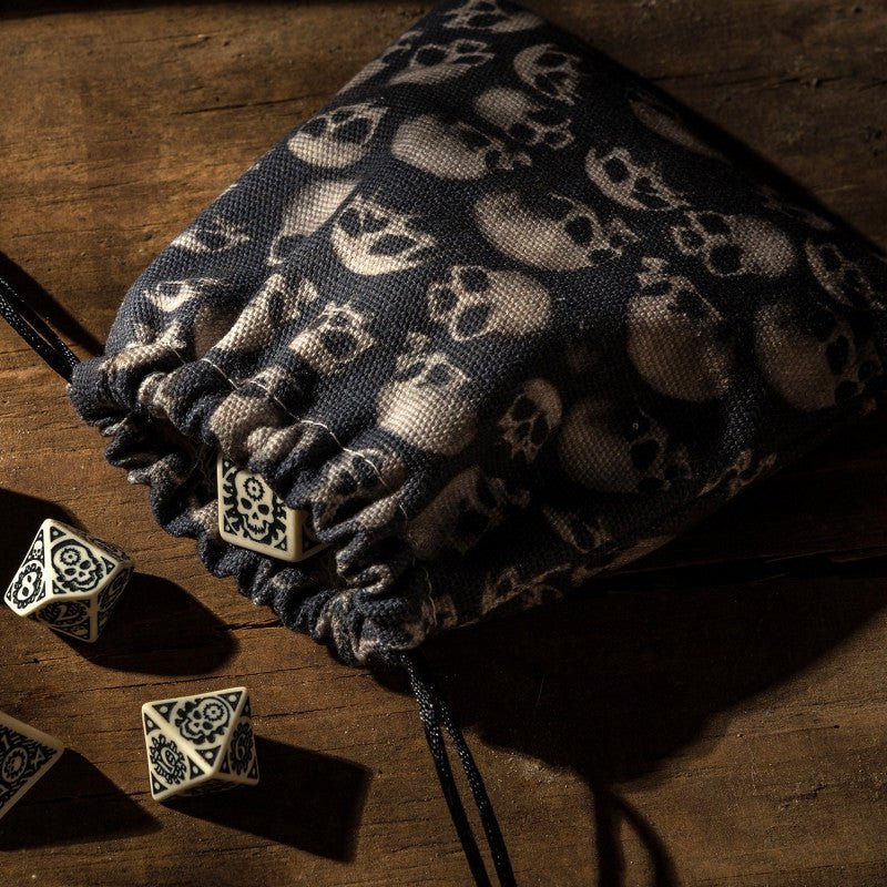 Q Workshop Skull Fullprint Dice Bag - Bea DnD Games