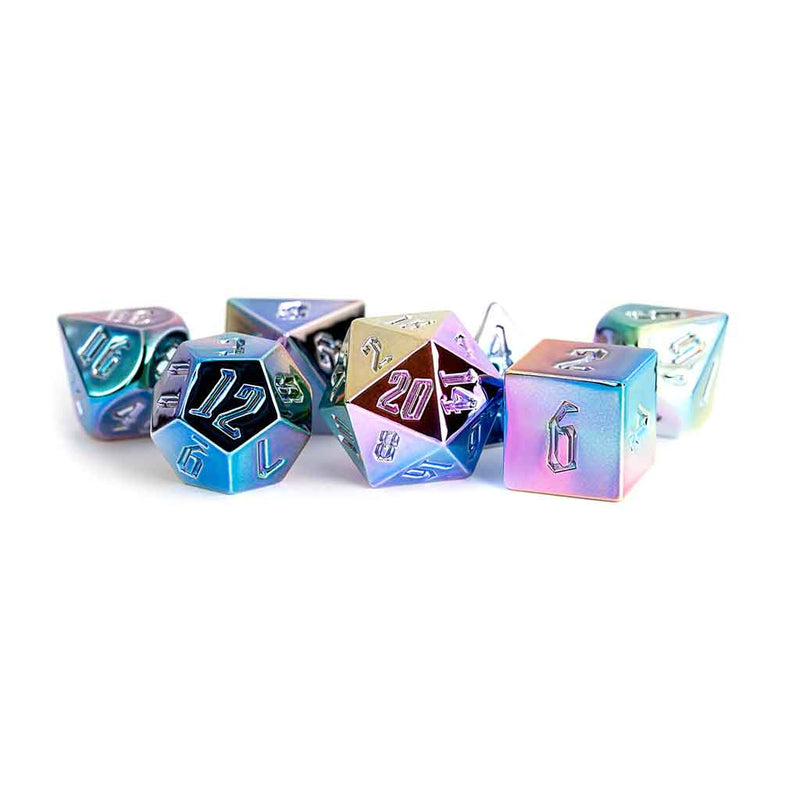 Rainbow Aegis - 7 Piece Polyhedral Dice Set & Dice Case ($10 from the sale of each set donated to Rainbow Youth) - Bea DnD Games