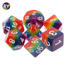 Rainbow Brite Dice Set & Dice Bag - Support RAINBOW YOUTH with your purchase - Bea DnD Games