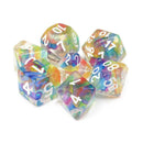 Rainbow Ribbon Dice Set & Dice Bag - Support RAINBOW YOUTH with your purchase - Bea DnD Games