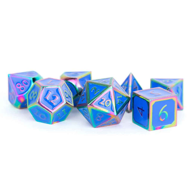 Rainbow Rollers - 7 Piece Polyhedral Dice Set & Dice Case ($10 from the sale of each set donated to Rainbow Youth) - Bea DnD Games
