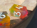 Rainbow Swirl New Zealand Made Handcrafted Dice Set by Tui Dice - Bea DnD Games