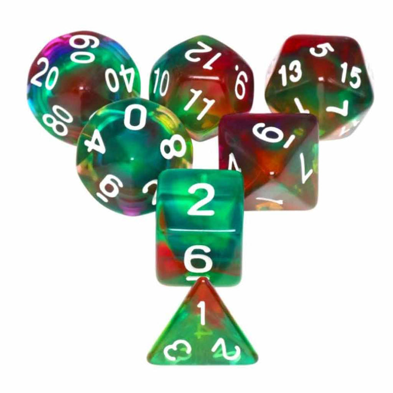 Rainbow Wind Dice Set & Dice Bag - Support RAINBOW YOUTH with your purchase - Bea DnD Games