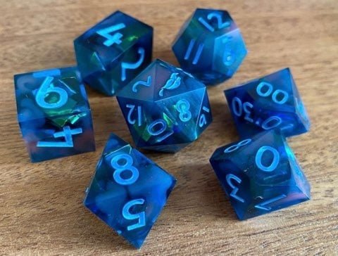 Reyla - New Zealand Made Handcrafted Dice Set by Tui Dice - Bea DnD Games
