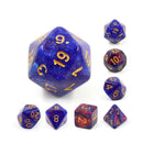 Rose Galaxy - 7 Piece Polyhedral Dice Set + Dice Bag - Bea DnD Games