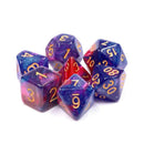 Rose Galaxy - 7 Piece Polyhedral Dice Set + Dice Bag - Bea DnD Games