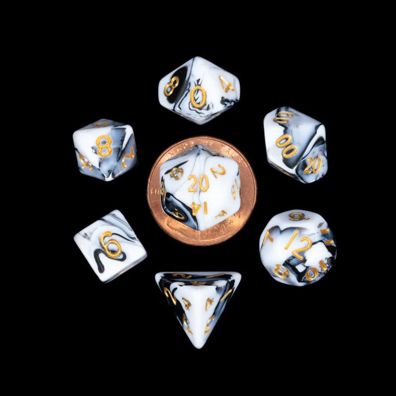 Royal Marble Mini Polyhedral Dice Set - Bea DnD Games