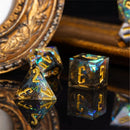 Royal Treasure Handcrafted Sharp Edge Dice Set & Dice Case - Bea DnD Games