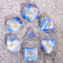 Runic Armour - 7 Piece Runic Polyhedral Dice Set + Dice Bag - Bea DnD Games