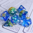Saint Rémy - 7 Piece Polyhedral Dice Set + Dice Bag - Bea DnD Games