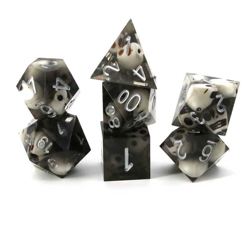 Saint-Saëns Handcrafted Sharp Edge Dice Set & Dice Case - Bea DnD Games
