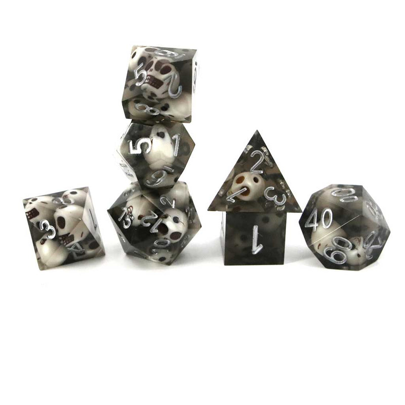 Saint-Saëns Handcrafted Sharp Edge Dice Set & Dice Case - Bea DnD Games