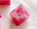 Sakura - New Zealand Made Handcrafted Dice Set by Tui Dice - Bea DnD Games