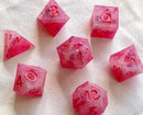 Sakura - New Zealand Made Handcrafted Dice Set by Tui Dice - Bea DnD Games