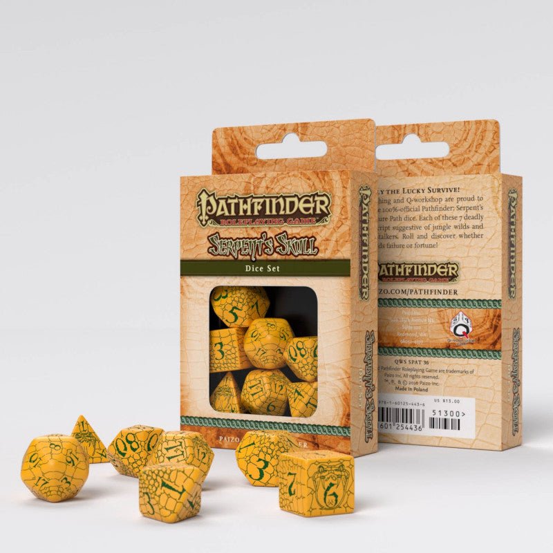 Serpents Skull 7pc polyhedral dice set by Q Workshop - Bea DnD Games