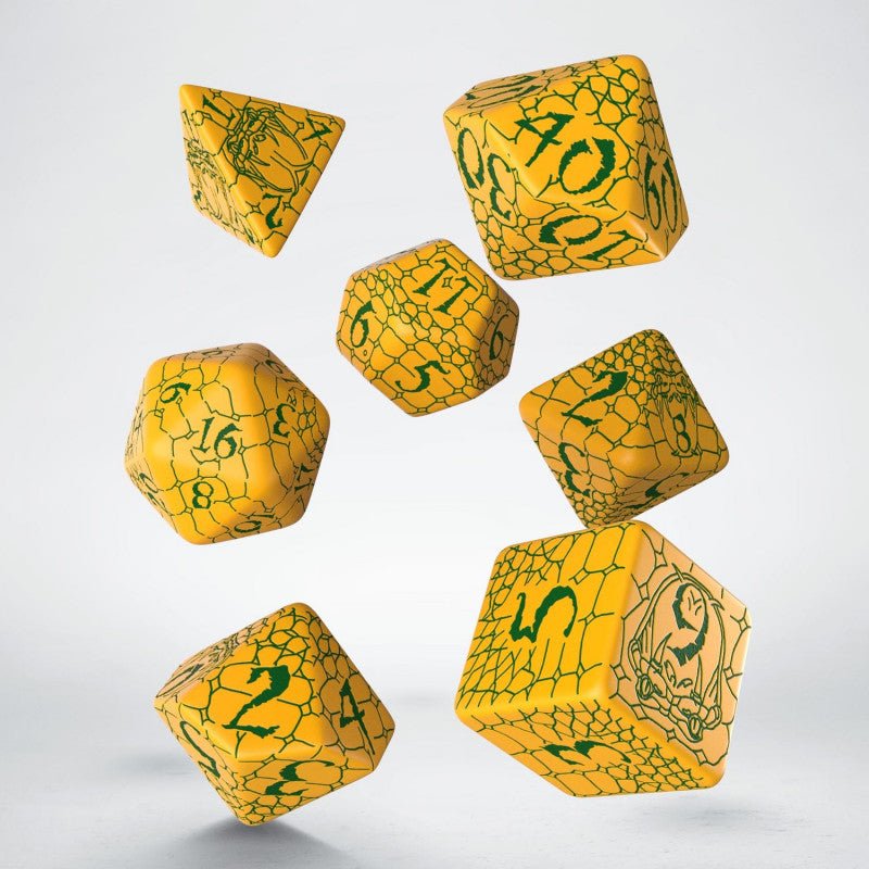Serpents Skull 7pc polyhedral dice set by Q Workshop - Bea DnD Games