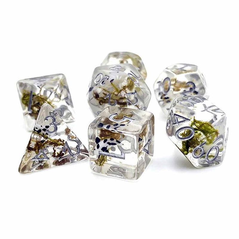 Shadowfell Koi - 7 Piece Polyhedral Dice Set + Dice Bag - Bea DnD Games