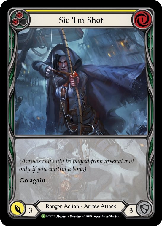 Sic 'Em Shot (Yellow) [LGS036] (Promo) Rainbow Foil - Bea DnD Games