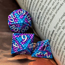 Siren Scales 7 Piece Metal Polyhedral Dice Set & Dice Case - Bea DnD Games
